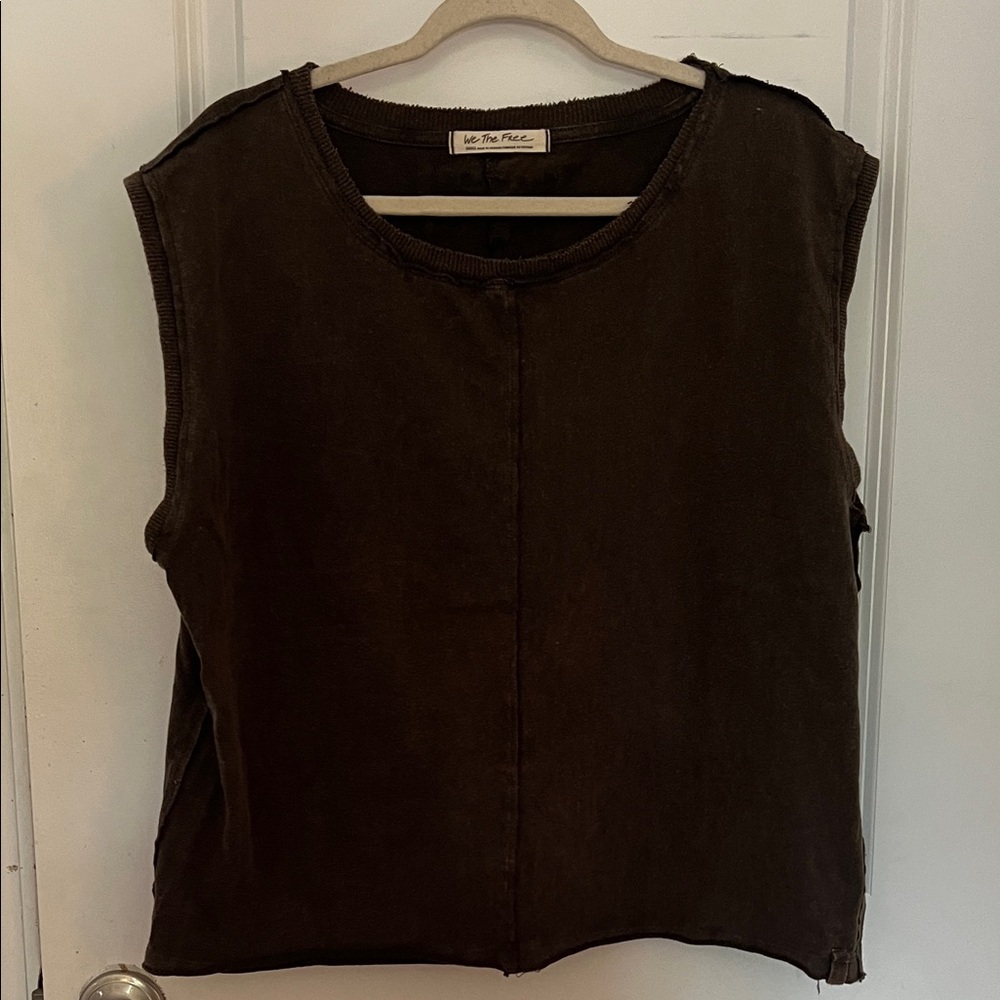 We The Free Dark Brown Tank Top